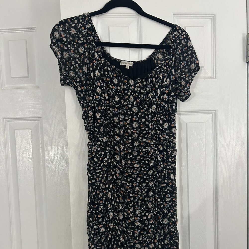 Black Floral Mini Dress